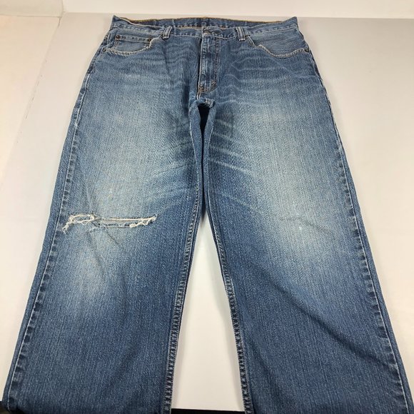 Levi's Jeans Men's 36 x 33* 550 Relaxed Fit Straight Leg Blue Distressed Denim - Picture 1 of 16